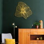 Wallity Reloj de Pared Metal APS039 - Dorado, 70 x 70 cm, Mecanismo Silencioso, Decorativo